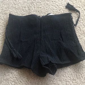 Black Zara lace shorts